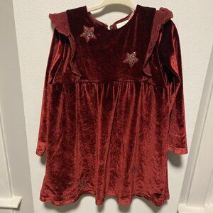 Zara Velvet Sparkly Star Dress 3/4 (b)